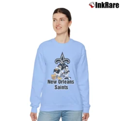 Women’s New Orleans Saints Mickey Mouse Donald Goofy Relaxed Sweatshirt in light blue | Soft, Laid-Back Vibe