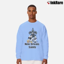Men’s New Orleans Saints Mickey Mouse Football Long-Sleeve Shirt in light blue | Sleek, Lightweight, Year-Round Wear