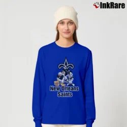 Women’s New Orleans Saints Mickey Mouse Football Long-Sleeve Top in royal blue | Sleek, Versatile, All-Season