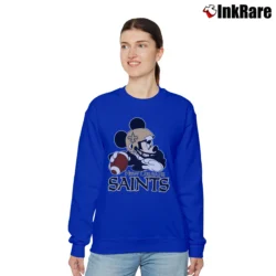 Women’s New Orleans Saints Mickey Mouse NFL Football Relaxed Sweatshirt in royal blue | Soft, Laid-Back Vibe