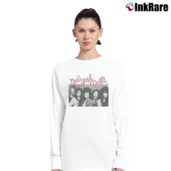Women’s new york dolls vintage glam punk rock band Long-Sleeve Top in white | Sleek, Versatile, All-Season