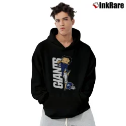 Men’s New York Giants Betty Boop Football Fan Pullover Hoodie in black | Cozy, Durable, Modern Fit