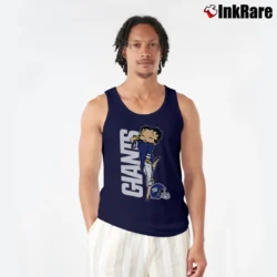 Men’s New York Giants Betty Boop Football Fan Tank Top in navy | Breathable, Active-Friendly Design