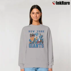 Women’s New York Giants Looney Tunes Football Fan Relaxed Sweatshirt in sport grey | Soft, Laid-Back Vibe
