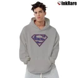 Men’s New York Giants Superman Logo Graphic Fan Pullover Hoodie in sport grey | Cozy, Durable, Modern Fit