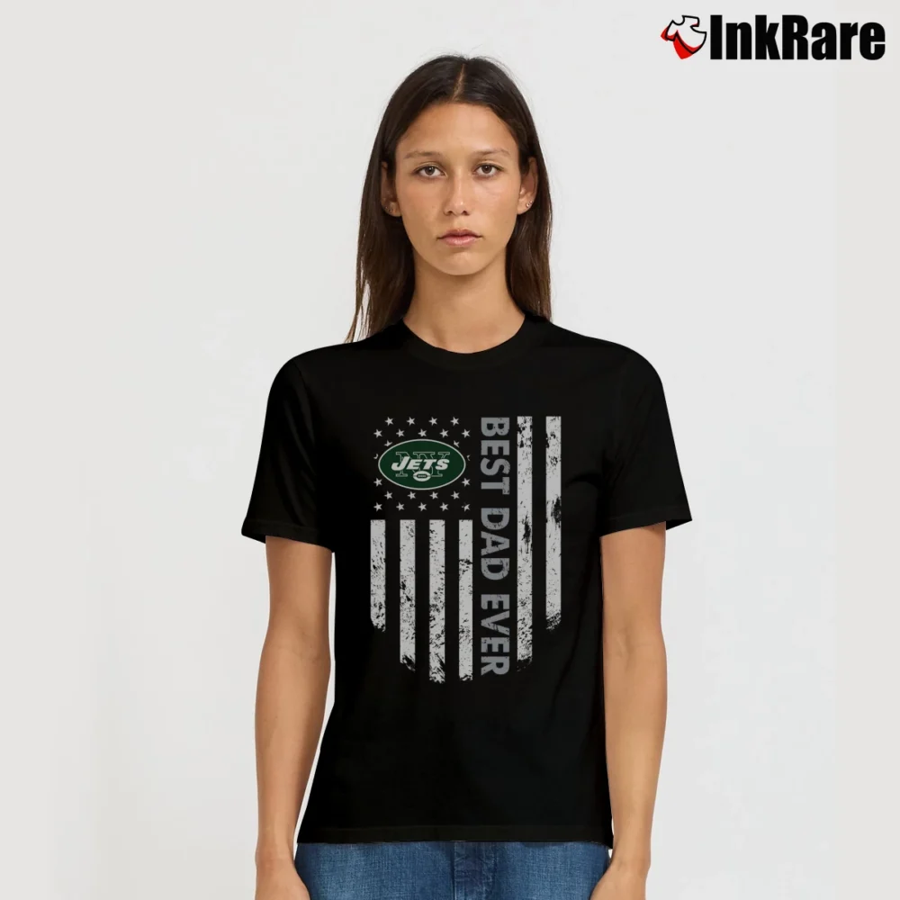 Women’s New York Jets Best Dad Ever Signature T-Shirt in black | Soft, Flattering Fit