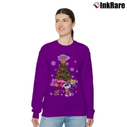 Women’s New York Knicks Snoopy Ugly Christmas Relaxed Sweatshirt in purple | Soft, Laid-Back Vibe