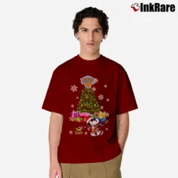 Men’s New York Knicks Snoopy Ugly Christmas Classic T-Shirt in maroon | Soft, Breathable Everyday Wear
