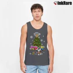 Men’s New York Knicks Snoopy Ugly Christmas Tank Top in charcoal | Breathable, Active-Friendly Design