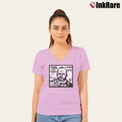 Women’s New York Knicks Thibs The Coach Posse V-Neck Tee in light pink | Chic Neckline, Soft Texture