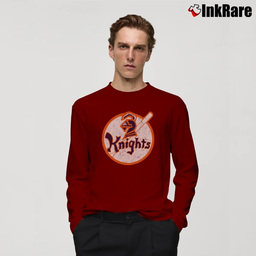 Men’s New York Knights Rugby Logo Long-Sleeve Shirt in maroon | Sleek, Lightweight, Year-Round Wear