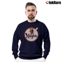Men’s New York Knights Rugby Logo Crewneck Sweatshirt in navy | Cozy Fabric, Clean Style