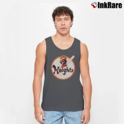 Men’s New York Knights Rugby Logo Tank Top in charcoal | Breathable, Active-Friendly Design