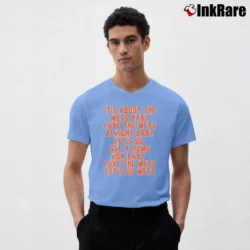 Men’s new york mets it's about the mets baby for Baseball Enthusiasts V-Neck Tee in light blue | Sharp, Breathable, Everyday Staple