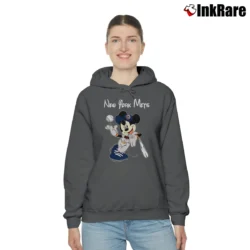 Women’s New York Mets Mickey Mouse Baseball Team Cozy Hoodie in charcoal | Warm, Structured, Stylish