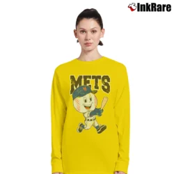 Women’s new york mets mr met for Baseball Fans Long-Sleeve Top in yellow | Sleek, Versatile, All-Season
