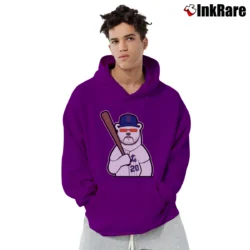 Men’s New York Mets Peter Alonso Polar Bear Pullover Hoodie in purple | Cozy, Durable, Modern Fit