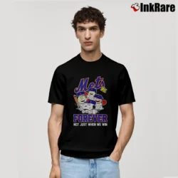 Men’s New York Mets Snoopy Forever Not Just When We Win Classic T-Shirt in black | Soft, Breathable Everyday Wear