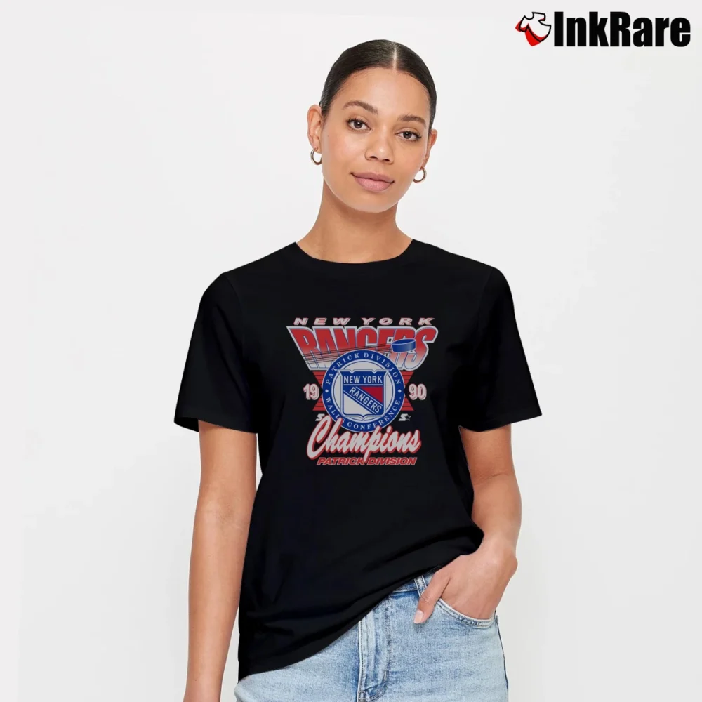 Women’s New York Rangers Patrick Division Signature T-Shirt in black | Soft, Flattering Fit