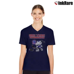 Women’s New York Rangers Snoopy Hockey Fan V-Neck Tee in navy | Chic Neckline, Soft Texture