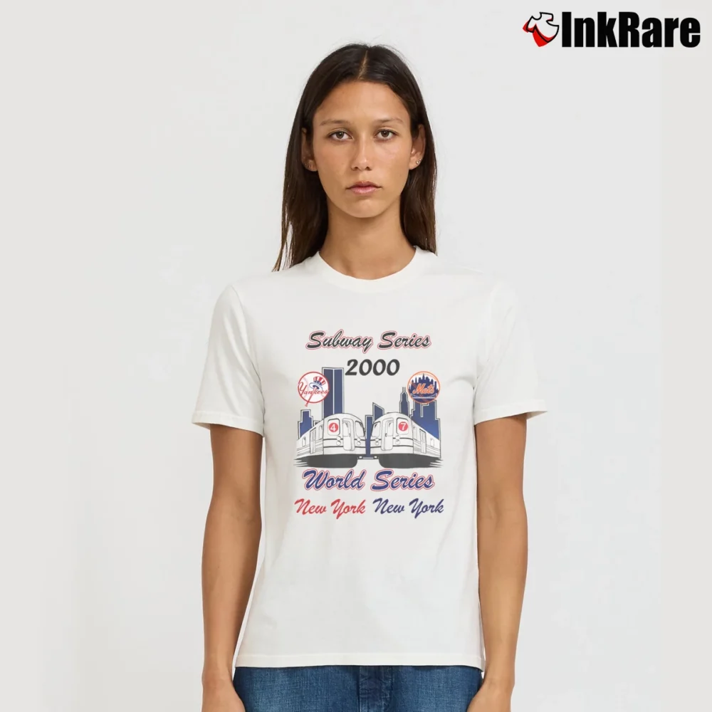 Women’s New York Yankees 2000 New York Yankees Subway Series Signature T-Shirt in white | Soft, Flattering Fit