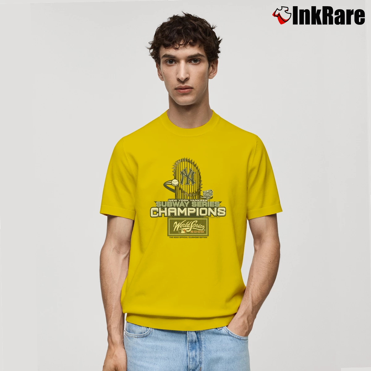 Men’s New York Yankees 2000s Subway Series Classic T-Shirt in yellow | Soft, Breathable Everyday Wear