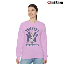 Women’s New York Yankees Looney Tunes Baseball Fan Relaxed Sweatshirt in light pink | Soft, Laid-Back Vibe