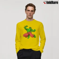 Men’s Nexus 7 Japan X Hulk Marvel Crossover Long-Sleeve Shirt in yellow | Sleek, Lightweight, Year-Round Wear