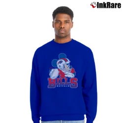 Men’s NFL Buffalo Bills Mickey Mouse Football Fan Crewneck Sweatshirt in royal blue | Cozy Fabric, Clean Style