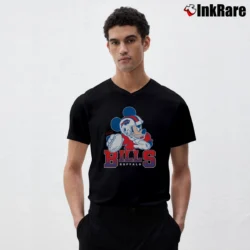 Men’s NFL Buffalo Bills Mickey Mouse Football Fan V-Neck Tee in black | Sharp, Breathable, Everyday Staple