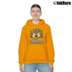 Women’s NFL Detroit Lions Taz Looney Tunes Football Cozy Hoodie in orange | Warm, Structured, Stylish