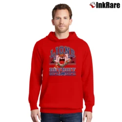 Men’s NFL Detroit Lions Taz Looney Tunes Football Pullover Hoodie in red | Cozy, Durable, Modern Fit