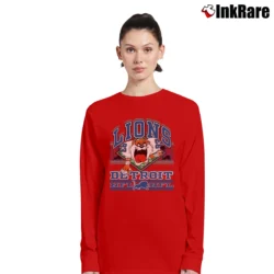 Women’s NFL Detroit Lions Taz Looney Tunes Football Long-Sleeve Top in red | Sleek, Versatile, All-Season