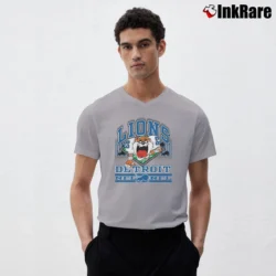 Men’s NFL Detroit Lions Taz Looney Tunes Football V-Neck Tee in sport grey | Sharp, Breathable, Everyday Staple