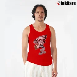 Men’s NFL Football Eagles Mickey Mouse Mashup Tank Top in red | Breathable, Active-Friendly Design