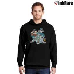 Men’s NFL Miami Dolphins Looney Tunes Football Fan Pullover Hoodie in black | Cozy, Durable, Modern Fit