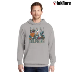 Men’s NFL Miami Dolphins Looney Tunes Football Pullover Hoodie in sport grey | Cozy, Durable, Modern Fit
