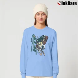Women’s NFL New York Jets Taz Looney Tunes Football Long-Sleeve Top in light blue | Sleek, Versatile, All-Season