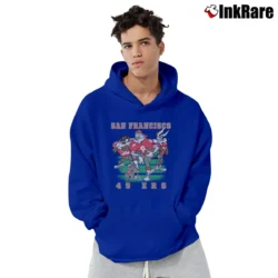 Men’s NFL San Francisco 49ers Looney Tunes Football Pullover Hoodie in royal blue | Cozy, Durable, Modern Fit