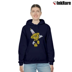 Women’s NGK Spark Plugs Mascot Graphic Cozy Hoodie in navy | Warm, Structured, Stylish