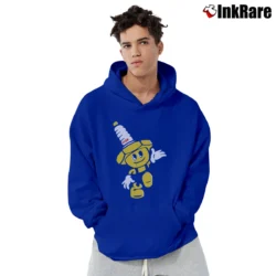 Men’s NGK Spark Plugs Mascot Graphic Pullover Hoodie in royal blue | Cozy, Durable, Modern Fit