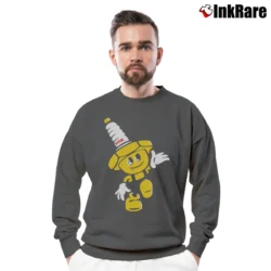 Men’s NGK Spark Plugs Mascot Graphic Crewneck Sweatshirt in charcoal | Cozy Fabric, Clean Style