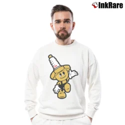 Men’s NGK Spark Plugs Mascot Graphic Crewneck Sweatshirt in white | Cozy Fabric, Clean Style