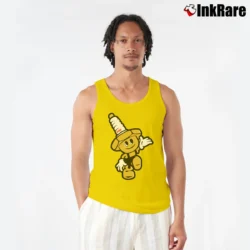 Men’s NGK Spark Plugs Mascot Graphic Tank Top in yellow | Breathable, Active-Friendly Design