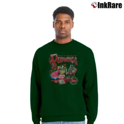 Men’s NHL Detroit Red Wings Taz Looney Tunes Fan Crewneck Sweatshirt in forest green | Cozy Fabric, Clean Style