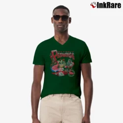 Men’s NHL Detroit Red Wings Taz Looney Tunes Fan V-Neck Tee in forest green | Sharp, Breathable, Everyday Staple