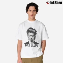 Men’s Nick Cave And The Bad Seeds Band Music Classic T-Shirt in white | Soft, Breathable Everyday Wear