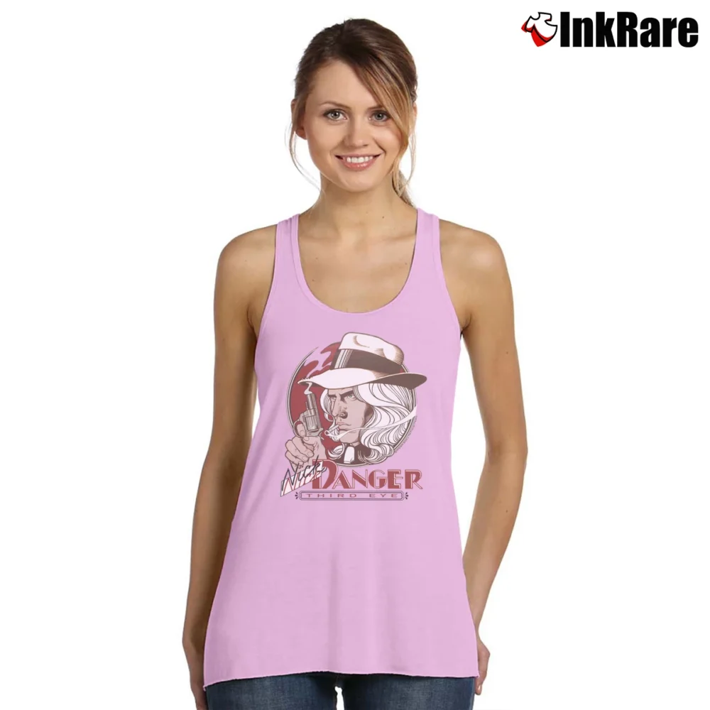 Women’s Nick Danger Third Eye 1970s Marvel Comics Movie Tank Top in light pink | Lightweight, Movement-Friendly