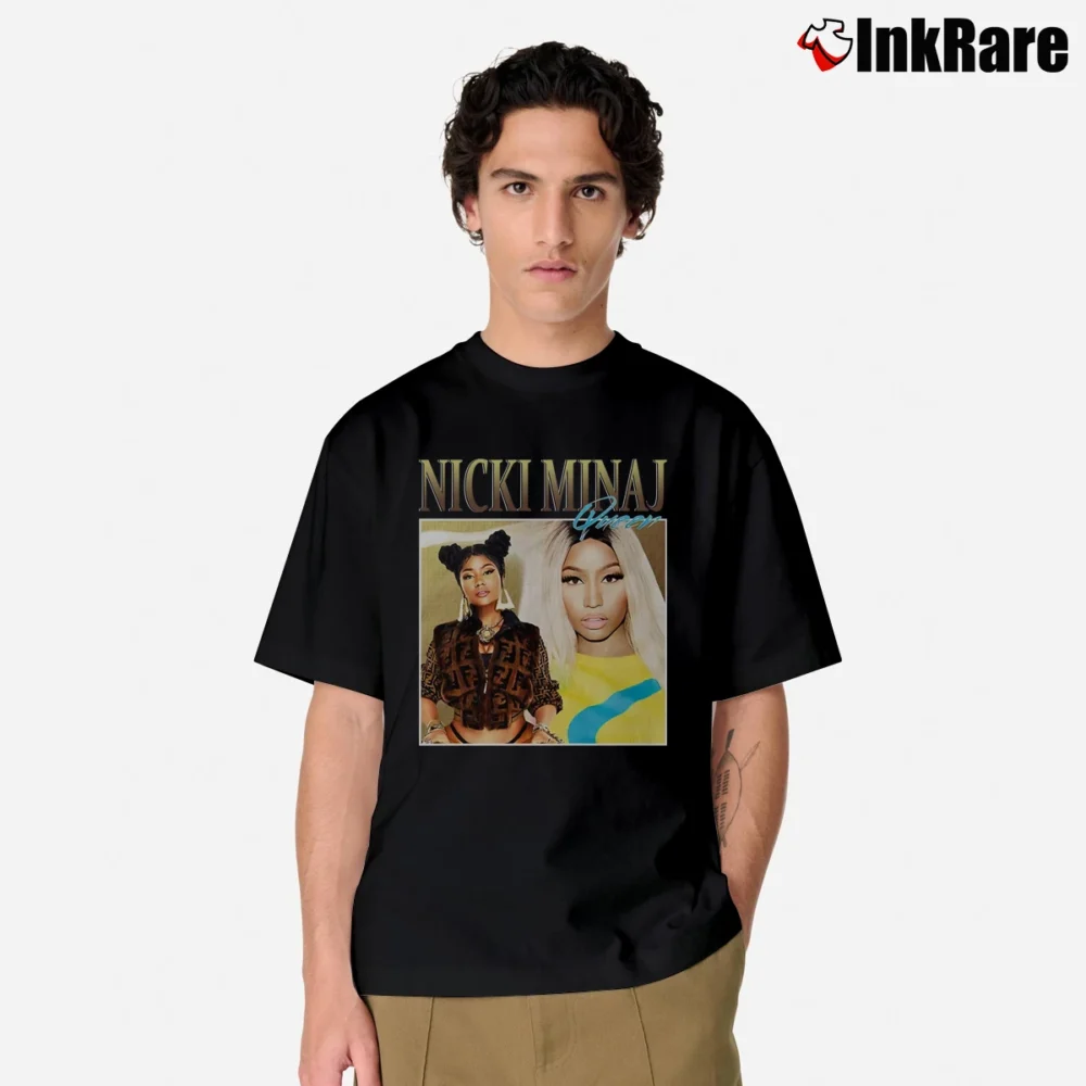 Men’s Nicki Minaj 90s Classic T-Shirt in black | Soft, Breathable Everyday Wear