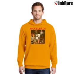 Men’s nickleback perform on stage rock concert photo Pullover Hoodie in orange | Cozy, Durable, Modern Fit